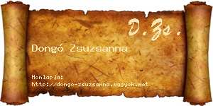 Dongó Zsuzsanna névjegykártya